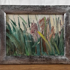 Pintura a óleo original, artista ucraniano, paisagem, flores silvestres, belas artes europeias, única