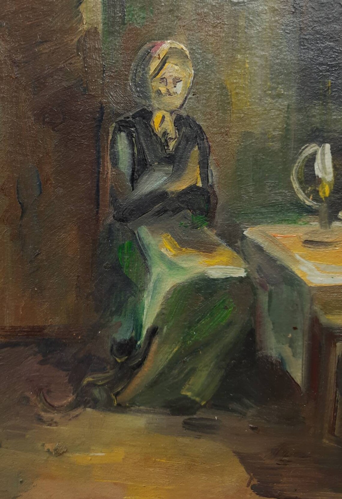 Original oil painting Portrait Granny Ukrainian artist Etsy