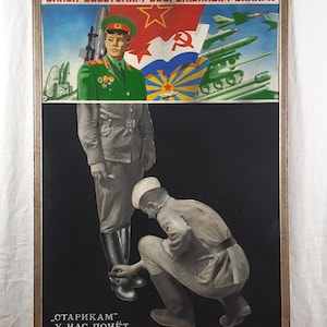 Cartel original, cartel hecho a mano, arte de propaganda soviética, artista ucraniano Kaushansky
