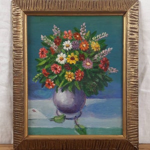 Pintura original, Flores, Artista ucraniano, Bellas Artes Europeas