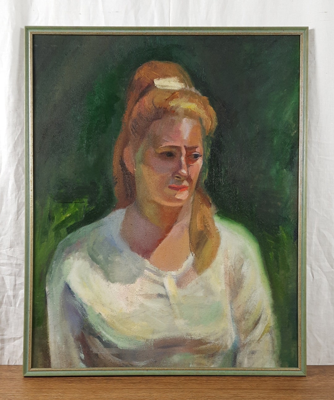 Original Oil Painting Ukrainian Artist Female Portrait - Etsy