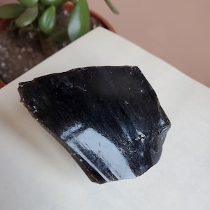 Raw Black Obsidian, Natural Healing Crystal, Meditation Stone