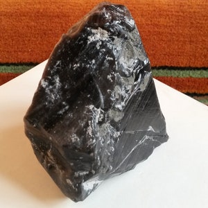 Raw Obsidian, Black-Gray Alpine Obsidian, Natural Healing Crystal, Meditation Stone