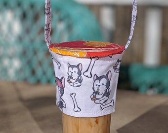 Boba Carrier - Boba Holder - Bubble Tea Carrier - Biały Syberyjski Husky