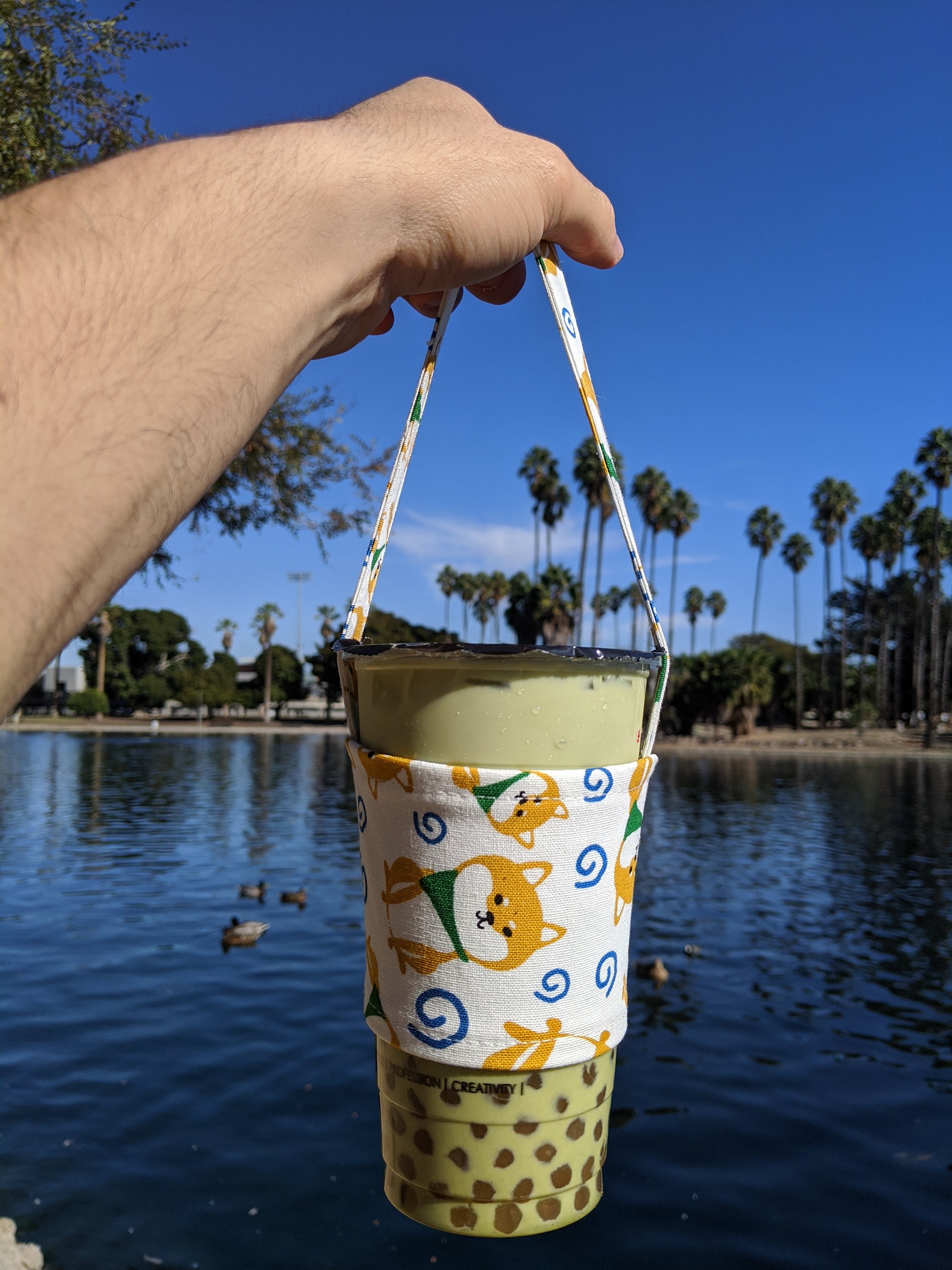 Boba Carrier Boba Holder Bubble Tea Carrier White Shiba Etsy