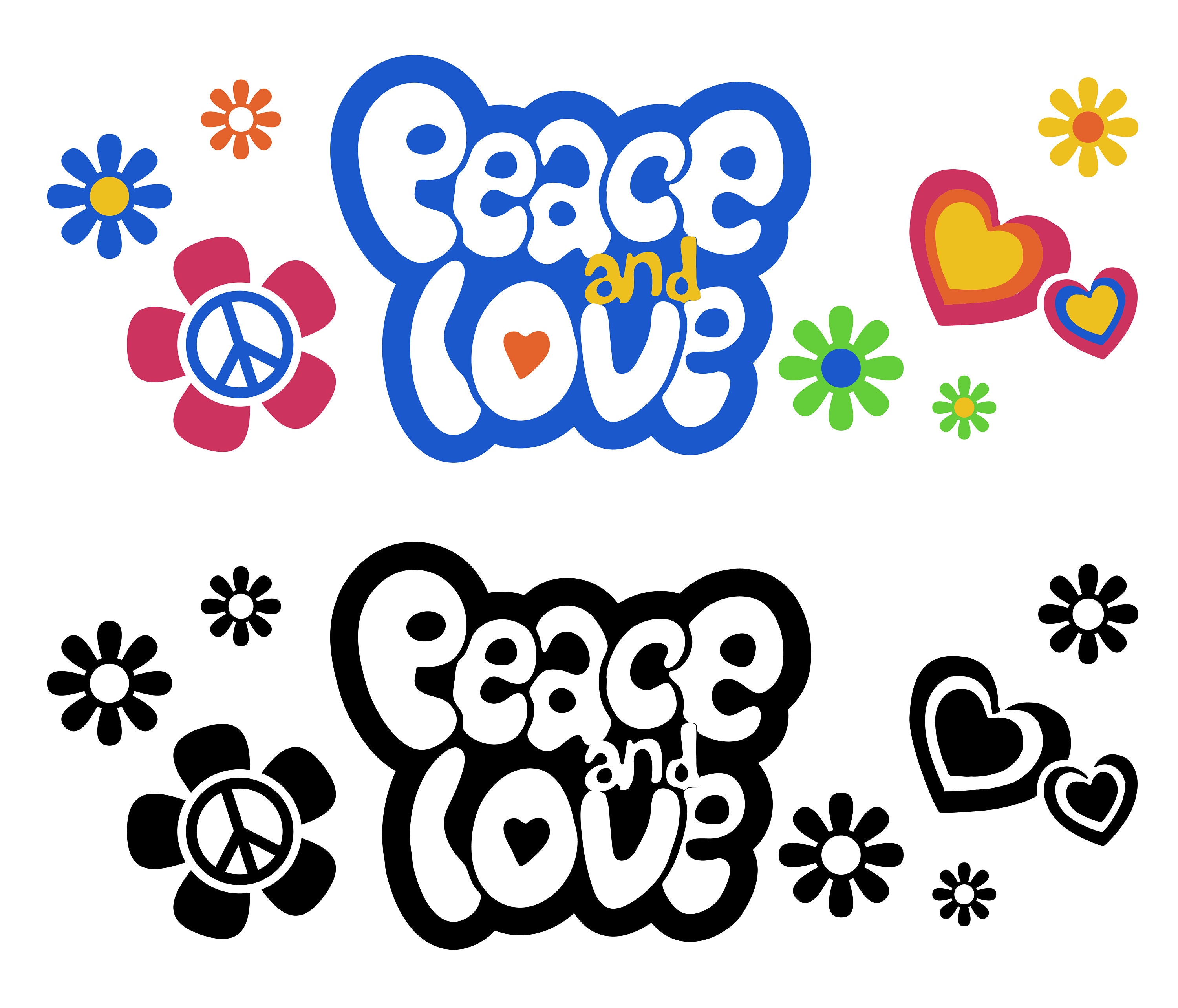 peace and love svg