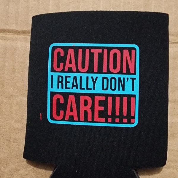 can cover insulator cozy collapsible sleeve with saying