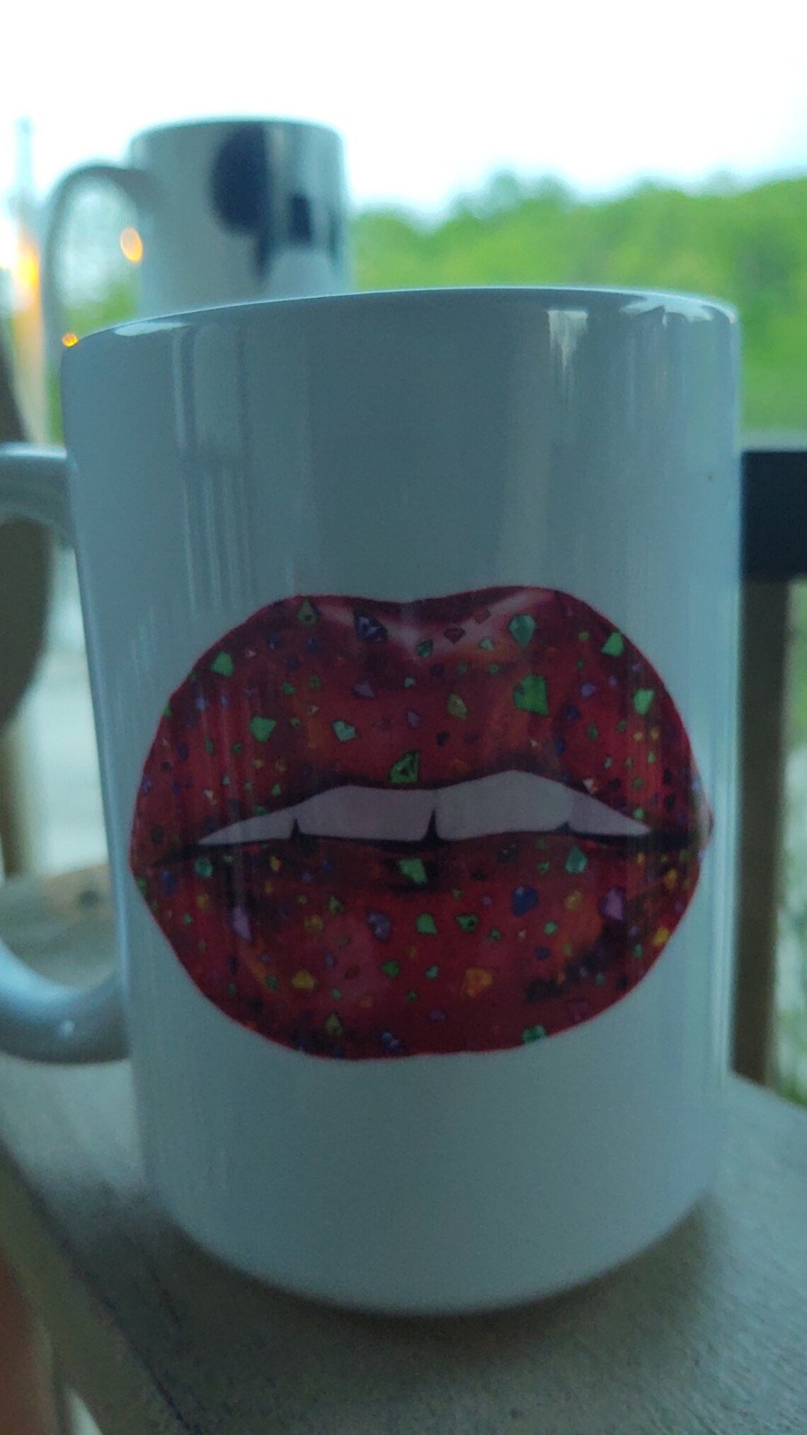 15 Ounce Big Lips Coffee Sublimated Mug / Cup A Great Gift Etsy