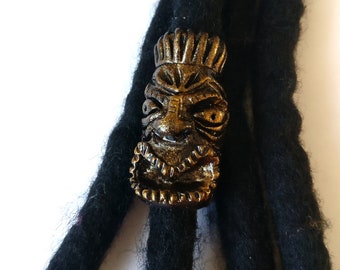 Tiki, Hawaiian God, dread decoration, dreadlock cuff, hair jewelry ,hair decoration, dread accessories, hair accessorie, dread decor