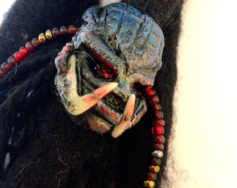 predator, lethal hunter, dread decoration, dreadlock cuff, hair decoration, dreadlocks, dread accessories