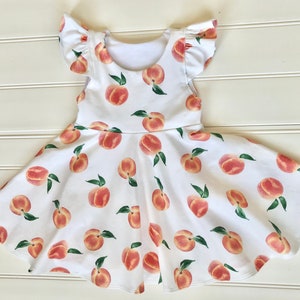 Georgia dress Peach dress Girls peach dress 1st Birthday dress sweet Peach dress Sweet one dress, peach flower girl Wedding