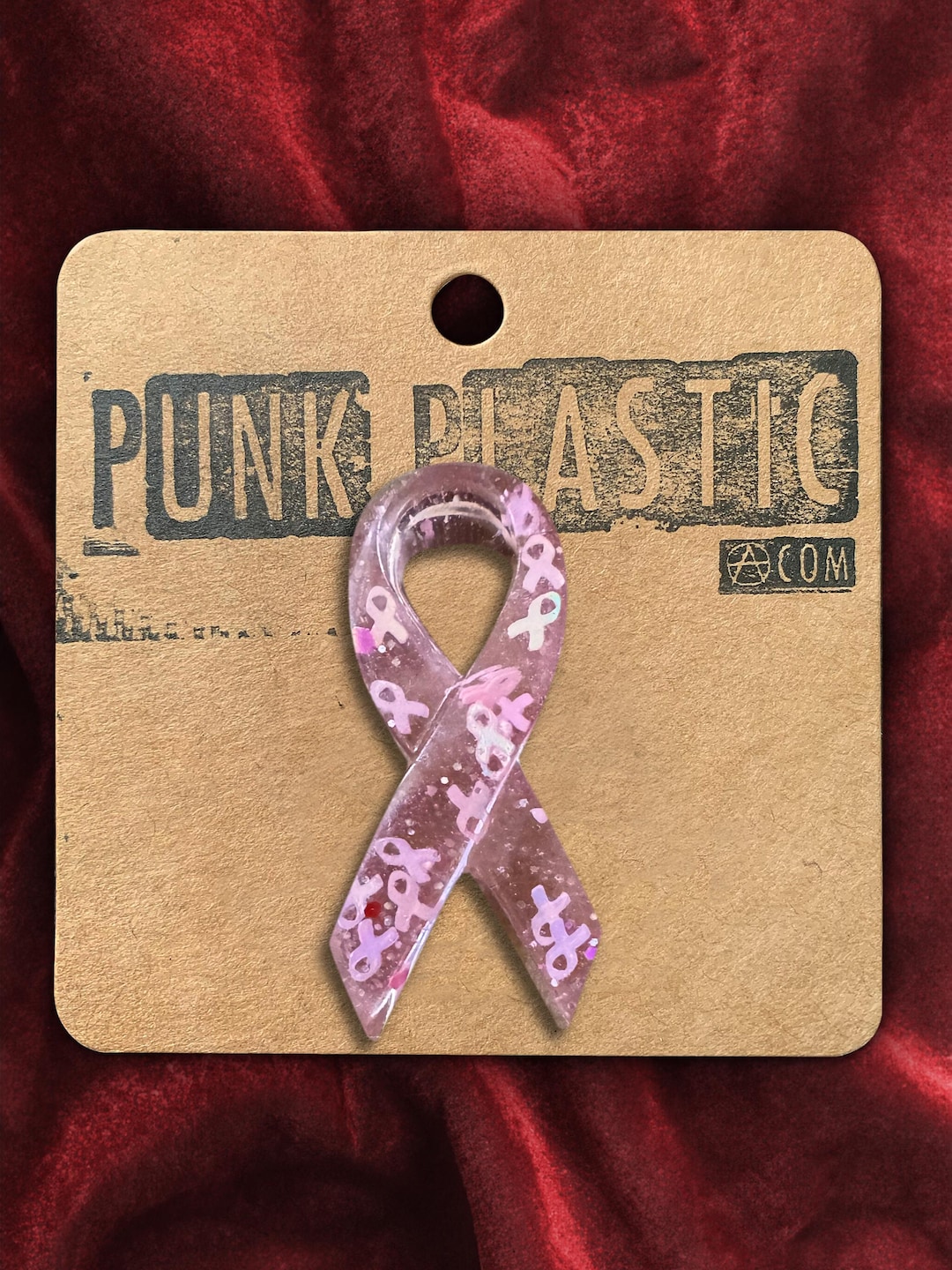 Pink Ribbon Breast Cancer Awareness Pin: Glitter Acrylic Brooch - Etsy