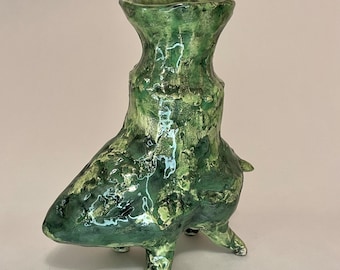 Zoomorphic Green Celadon Vase, Hedgehog Vase