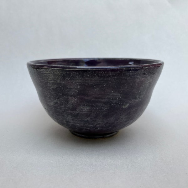 Purple celadon ceramic bowl