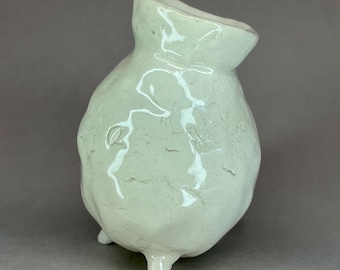 Porcelain White Vase, Handmade Ceramic