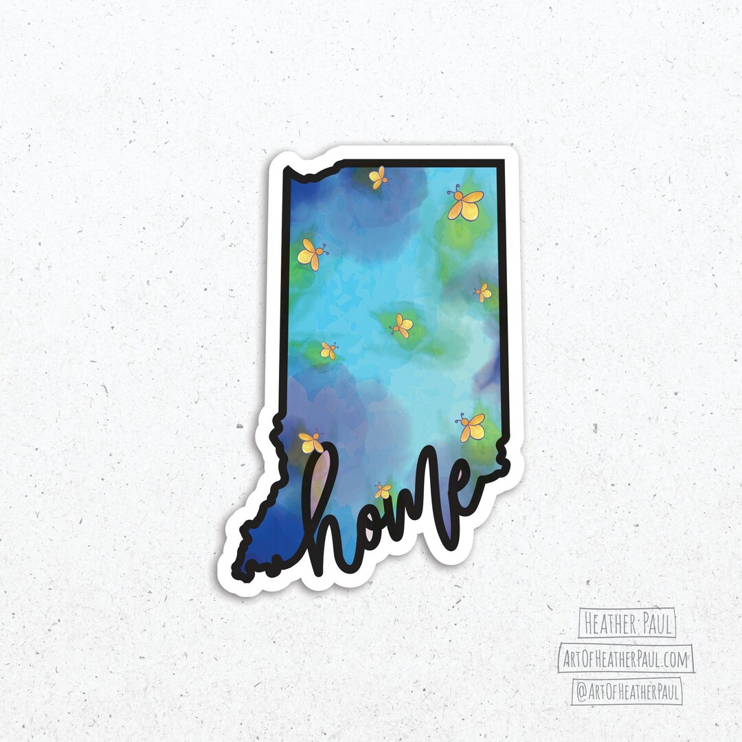 Indiana Lightning Bug Sticker, Indiana Sticker, Insect Art, Firefly ...