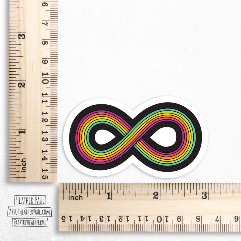 Infinity Symbol Ruler Neurodivergent Infinity Sticker, Neurodiversity Sticker, Inclusion ...
