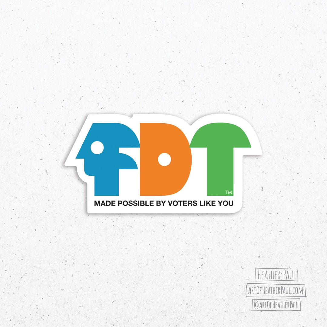 FDT PBS Parody Sticker, Resist Sticker, Anti Oligarchy, Anti Trump ...
