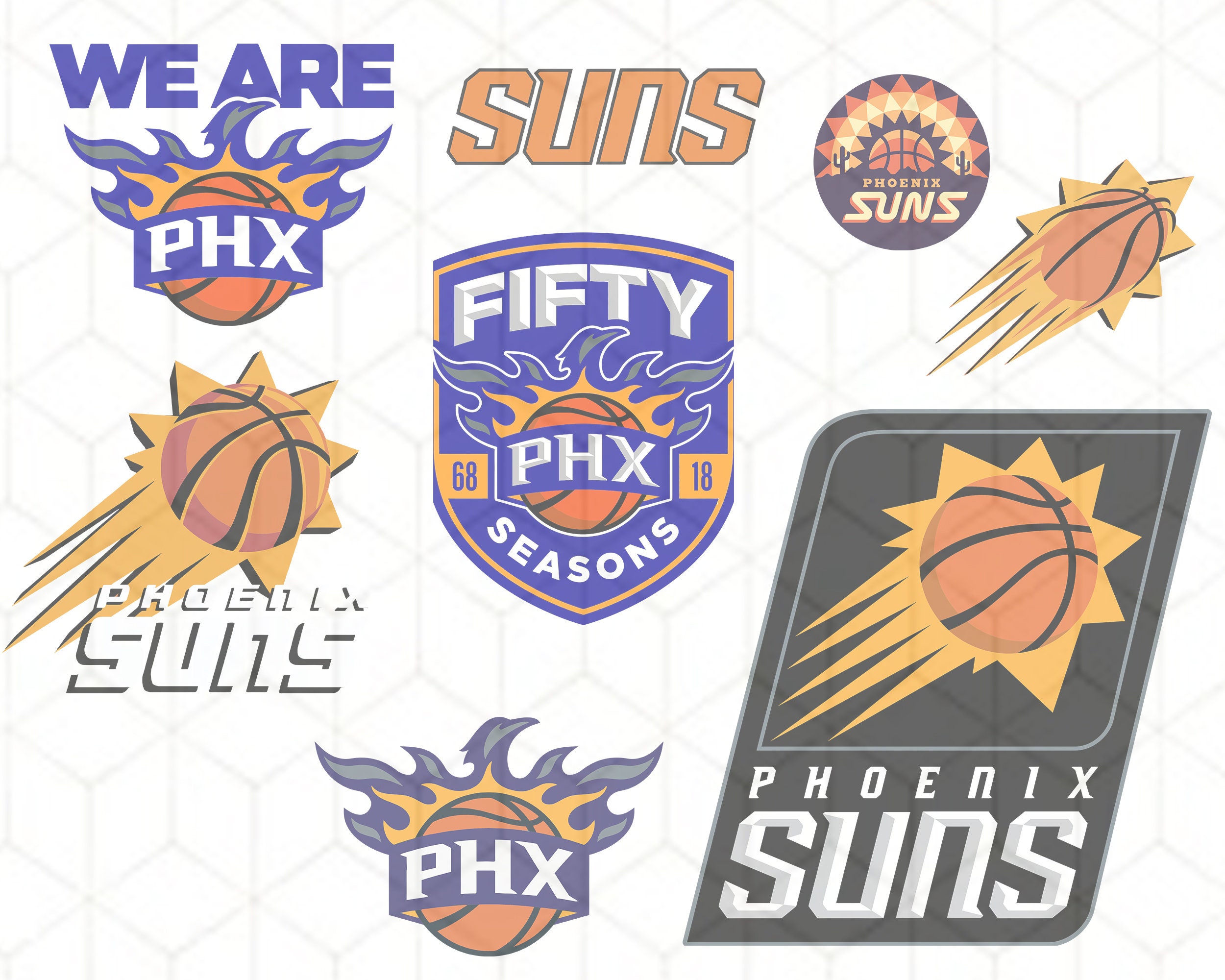 Phoenixsuns Basketball Team Svg Phoenixsuns Svg NBA Etsy