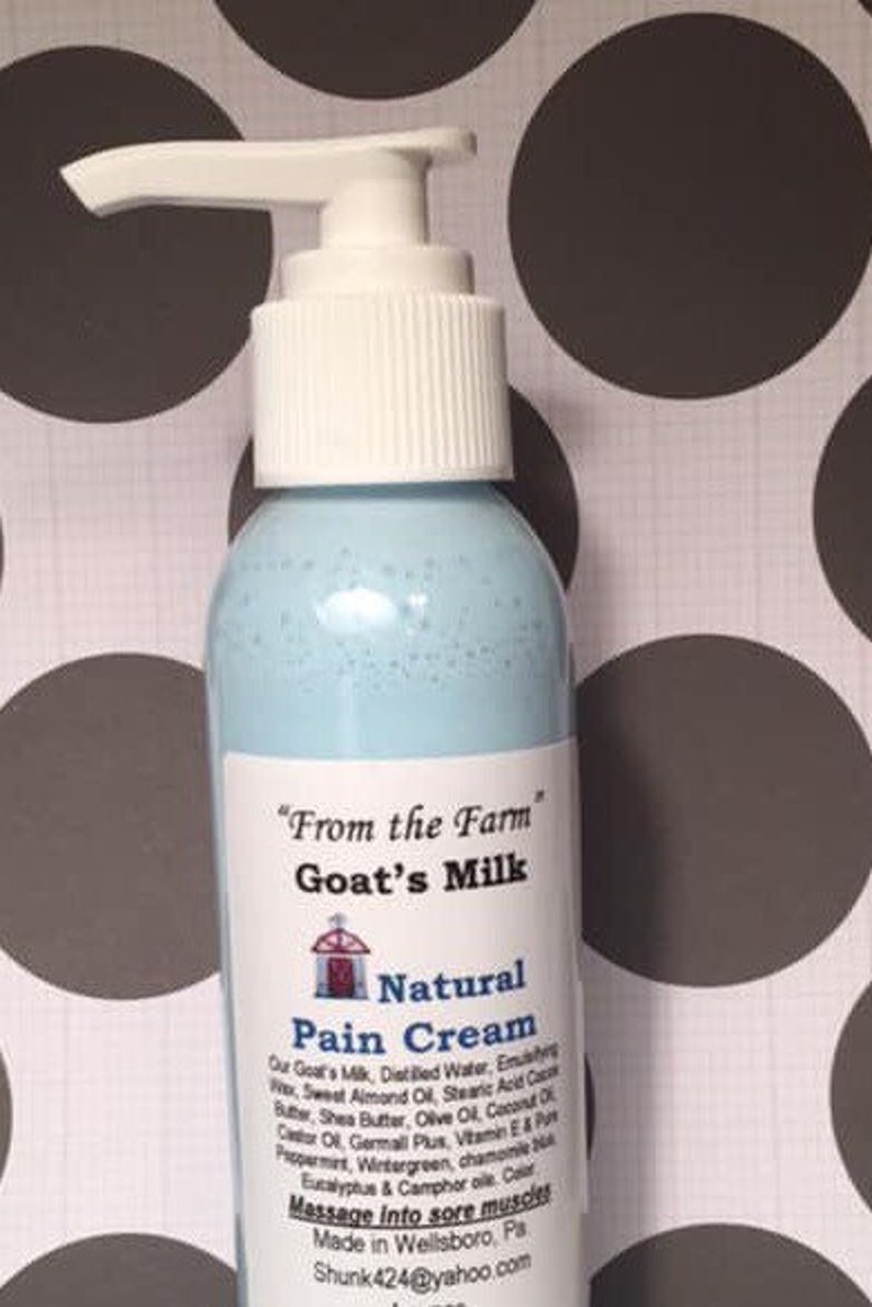 Goat milk pain cream natural 8 ounce image 1