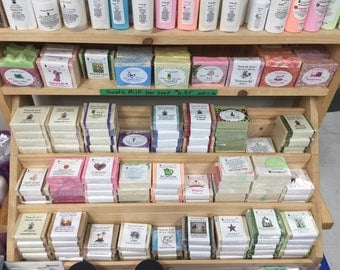 Variety of goats milk soaps