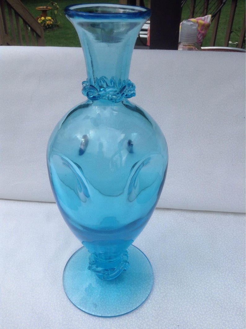 Antique blue glass vase new markdown il 794xN bld6