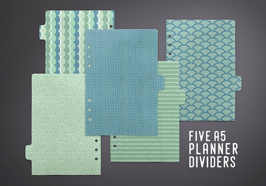 A5 Planner Dividers Instant Download Printable Tabbed - Etsy