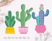 Cactus SVG file Succulent svg file Cactus clip art Succulent Clipart Cactus vector Cactus cut file cactus pot svg plant, commercial RL0531