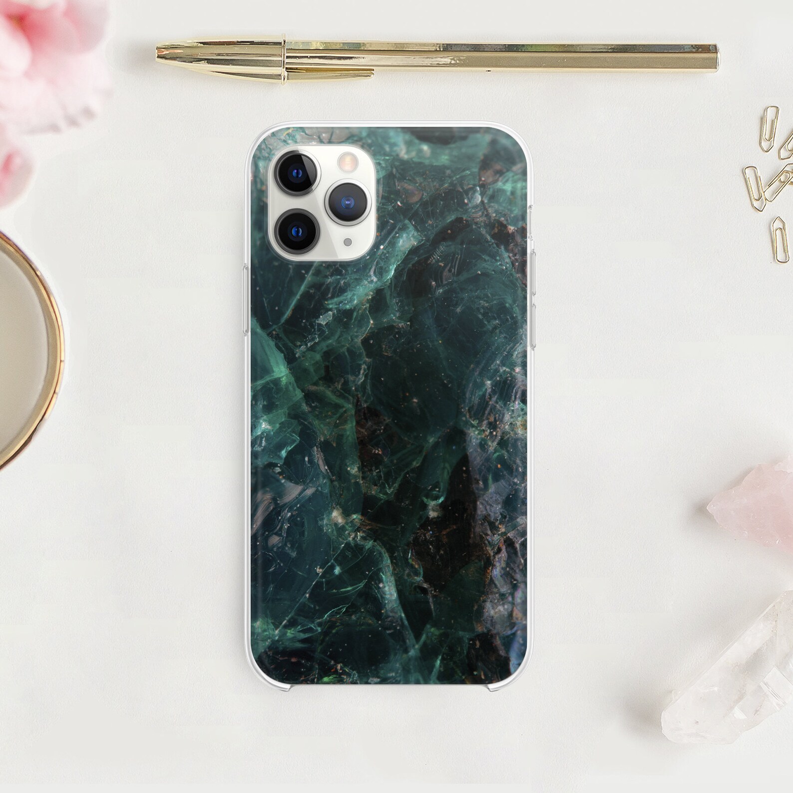 Emerald Crystal Iphone X Case Iphone 8 Plus Green Iphone 7 Etsy