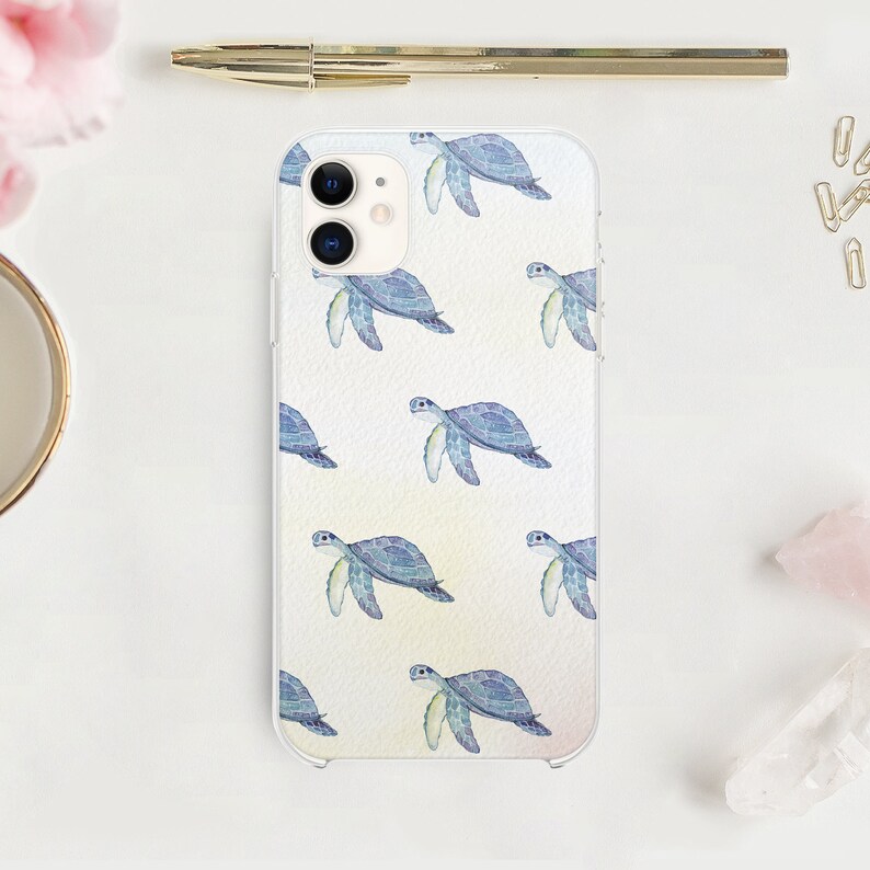 White Iphone XS Max Case Silicone Case Cute Turtle Iphone 8 Etsy