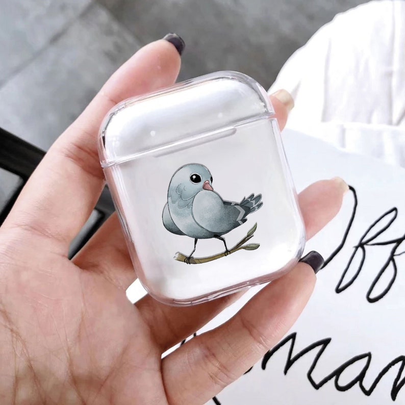 Dove Case For AirPods Bird Air Pods Holder Clear Apple Earphones Case Gray Bird Headphones Cover Cute AirPods Case Lovely Air Pods RL0428