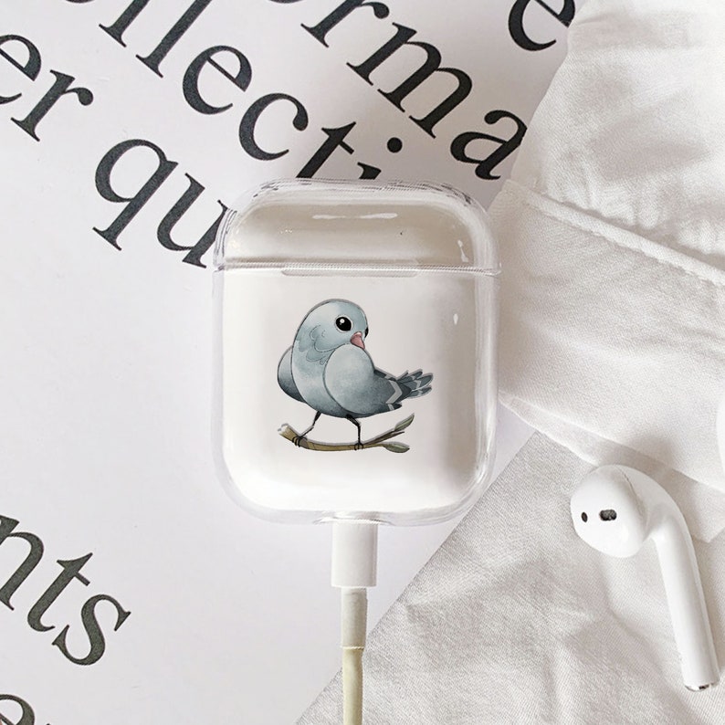 Dove Case For AirPods Bird Air Pods Holder Clear Apple Earphones Case Gray Bird Headphones Cover Cute AirPods Case Lovely Air Pods RL0428