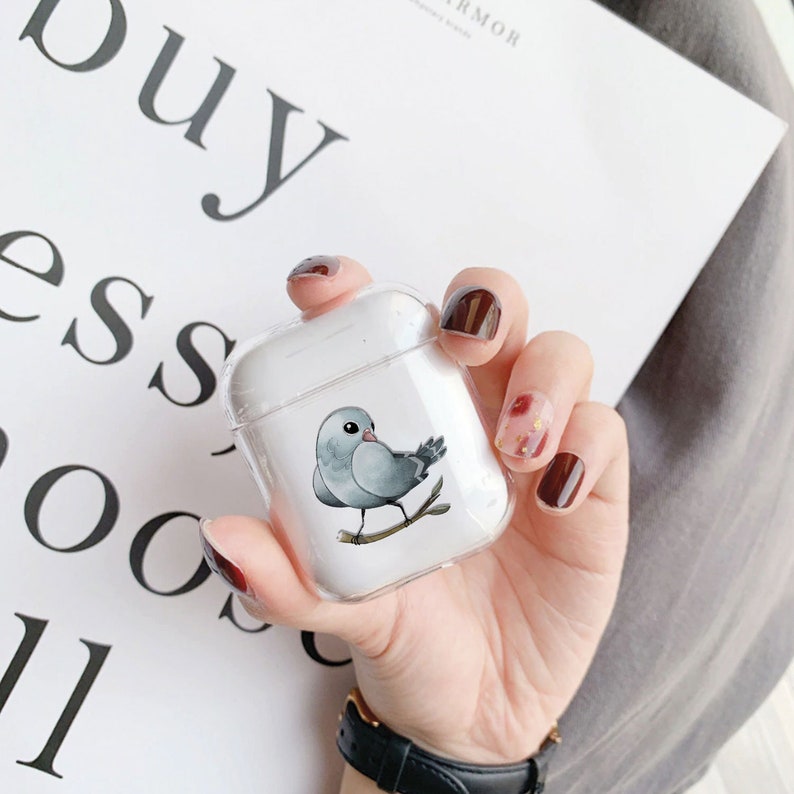 Dove Case For AirPods Bird Air Pods Holder Clear Apple Earphones Case Gray Bird Headphones Cover Cute AirPods Case Lovely Air Pods RL0428