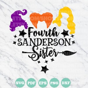 Fjärde Sanderson-systern (Hocus Pocus) | Halloween SVG Vinyl Skärfiler - Dxf - Eps - SVG - Pdf - Png