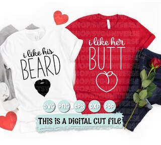 Tazze Divertenti Per Coppie – 'I Like His Beard & I Like Her Butt' – Regalo Lui E Lei 325 Ml