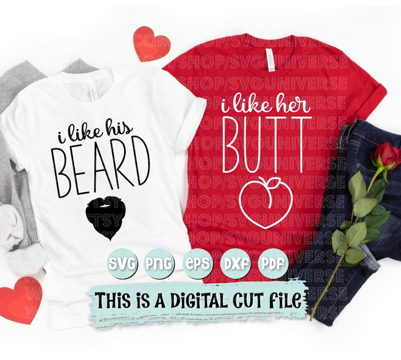 Tazze Divertenti Per Coppie – 'I Like His Beard & I Like Her Butt' – Regalo Lui E Lei 325 Ml