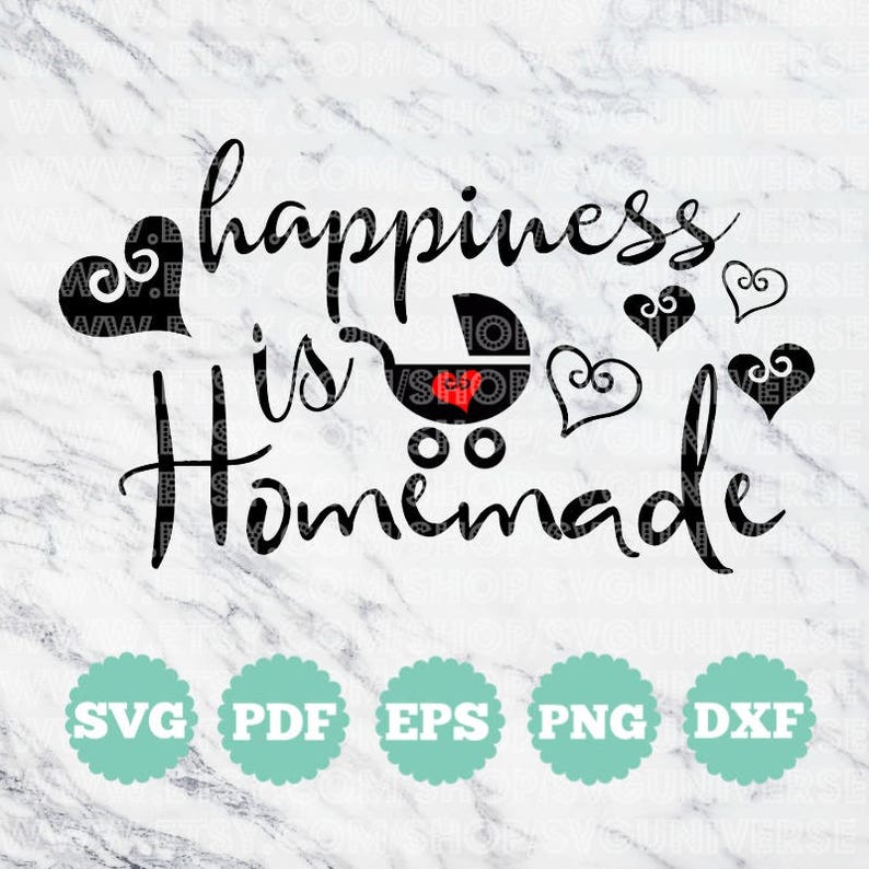 Download Happiness is Homemade SVG Cut files Dxf Eps SVG Pdf | Etsy