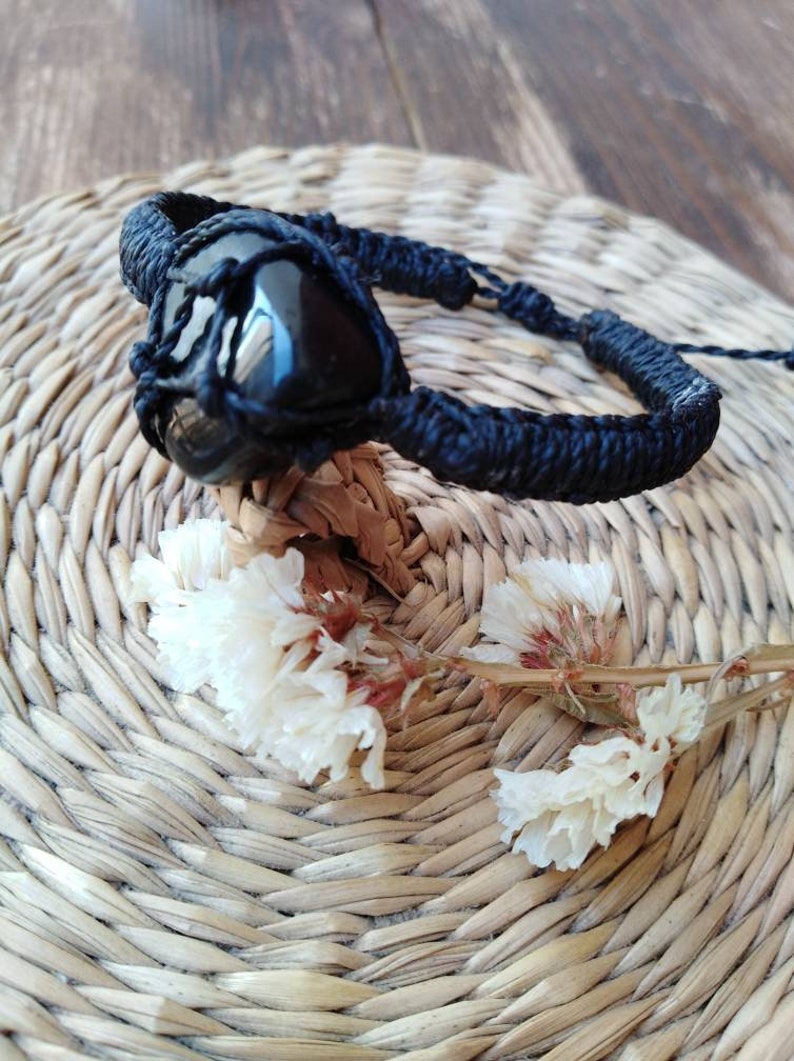 black onix braceletgift for hemacrame bracelet