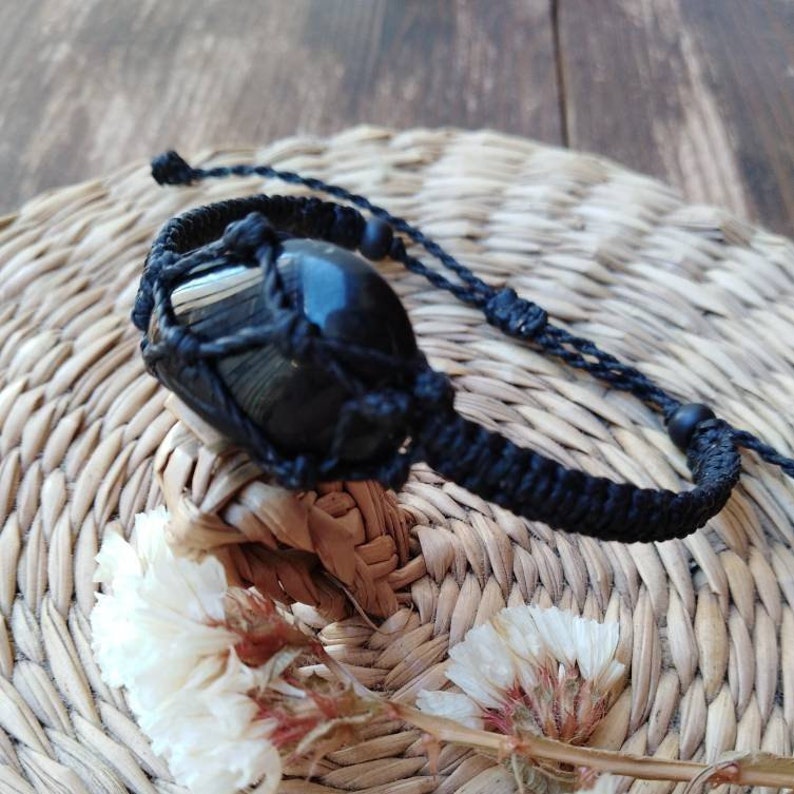 black onix braceletgift for hemacrame bracelet