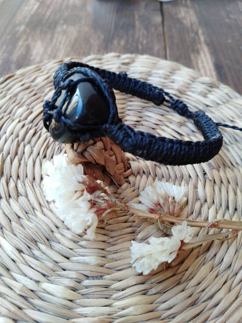 black onix braceletgift for hemacrame bracelet