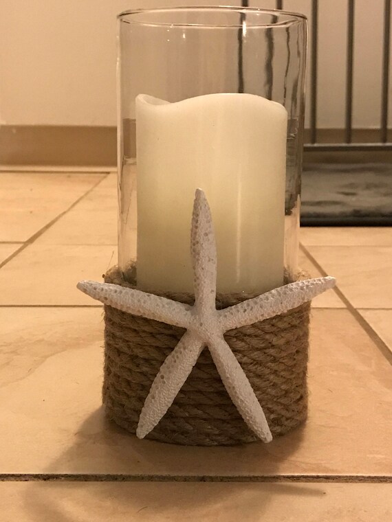 Beach themed candle holder Etsy