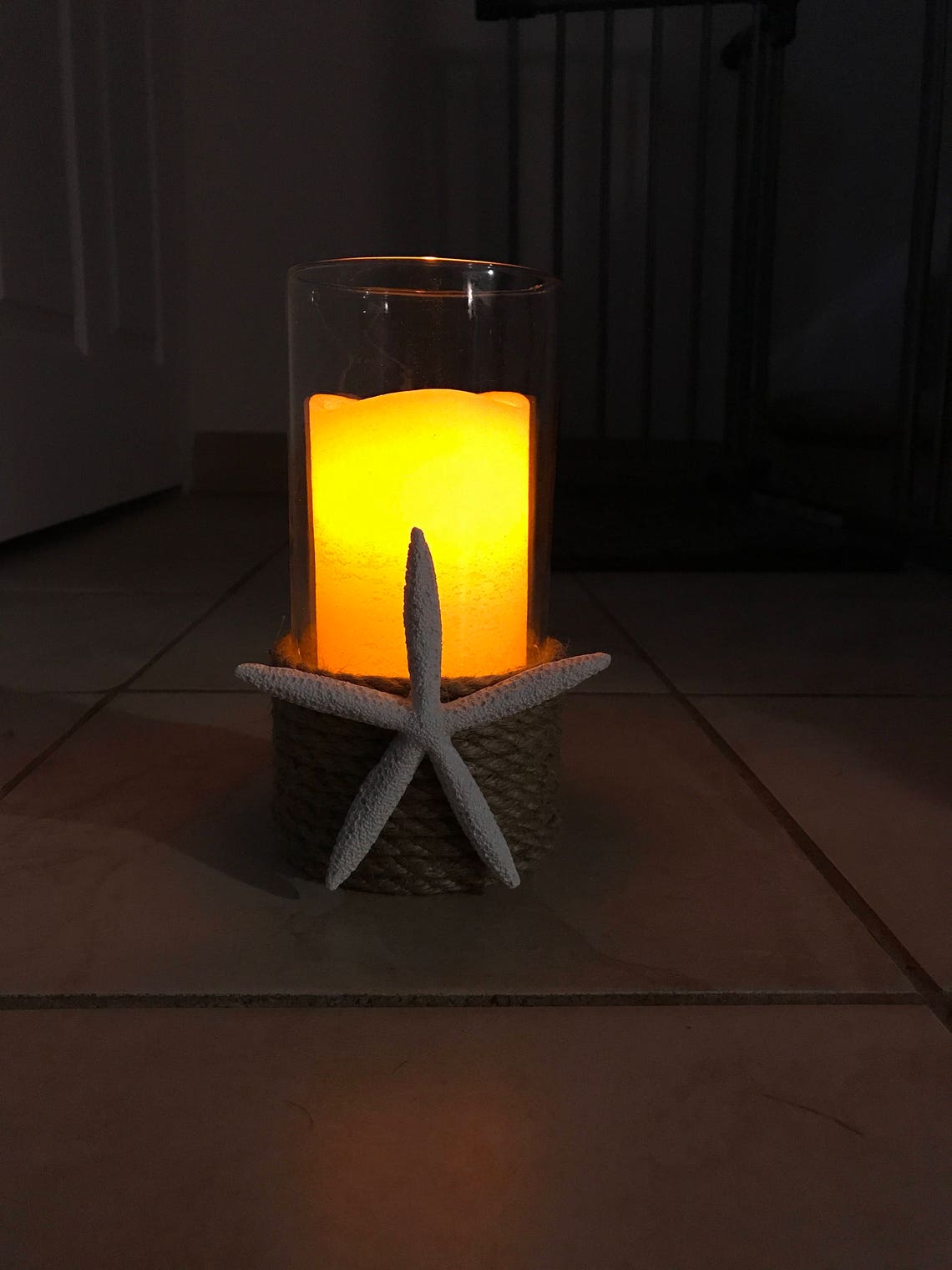 Beach themed candle holder Etsy