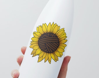 Sunflower Yarn Ball Sticker