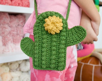 Crochet Cactus Bag Pattern, Cactus Purse Crochet Pattern, Toddler Purse, Crochet Bag Pattern, Crochet Pattern For Beginner, Crochet Kids Bag