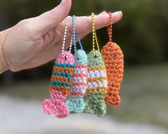 Crochet Fidget Keychain Pattern, Fidget Fish Crochet Pattern, Fish Keychain, Sensory Fidget Toy, Crochet Bag Charm PDF
