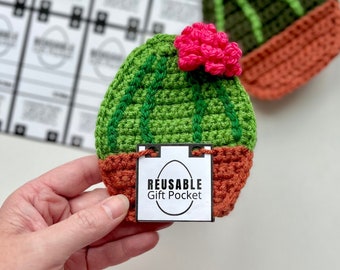 Printable Crochet Reusable Gift Pocket Tags