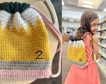 Crochet Pencil Backpack