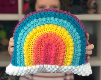 Crochet Rainbow Pillow Pattern-  Rainbow Pillow, Crochet Rainbow, Crochet Rainbow Cushion, Crochet Pillow Pattern, DIGITAL download