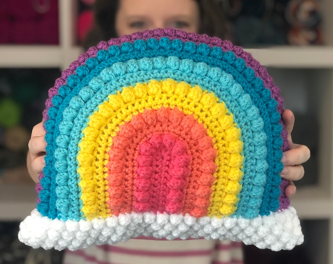 Crafty Boho Rainbow Pillow - Rainbow Pillow Crochet Pattern