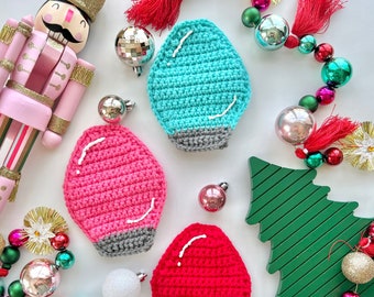 Crochet Christmas Light Gift Pocket Pattern